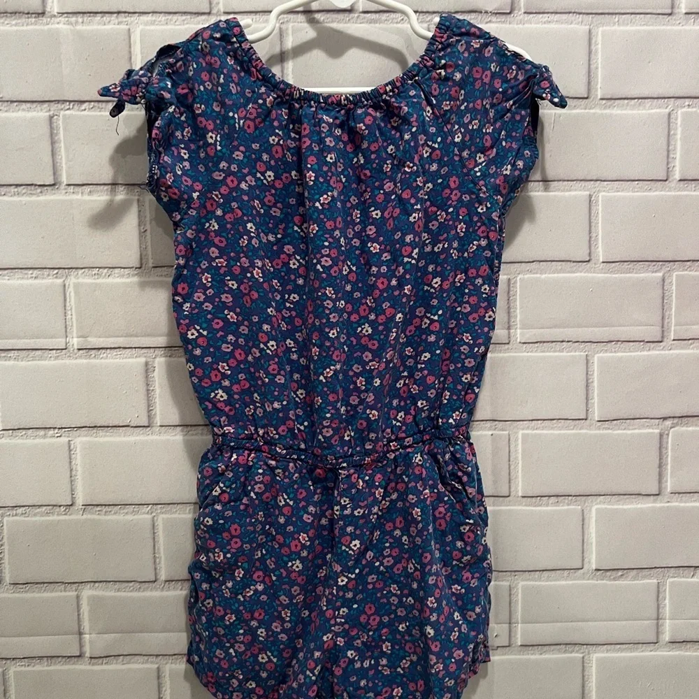 OSHKOSH little girls floral blue summer comfort romper/size 5T